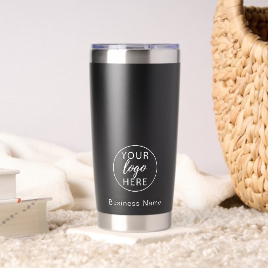 Logo für "Black Custom Business" Thermobecher (Wohnzimmer (gedreht))