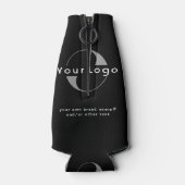 Logo für Black + White Text Company Business B Bot Flaschenkühler (Rückseite)