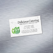 Logo für Blätter | Marmor Magnetische Visitenkarte (Beispiel)