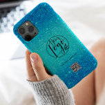 Logo für Blue Glitzer Case-Mate iPhone 14 Pro Max Hülle<br><div class="desc">Moderne schwarz und Imitat blau mermaid Glitzer ombre Corporate Logo qr Code für Unternehmen. Eine einfache und effiziente Art,  Ihr Unternehmen zu werben.</div>