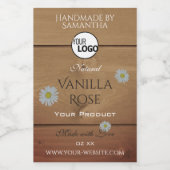 Logo für Blume für die Verpackung von Holzkörnern Lebensmitteletikett (Einzelnes Label)