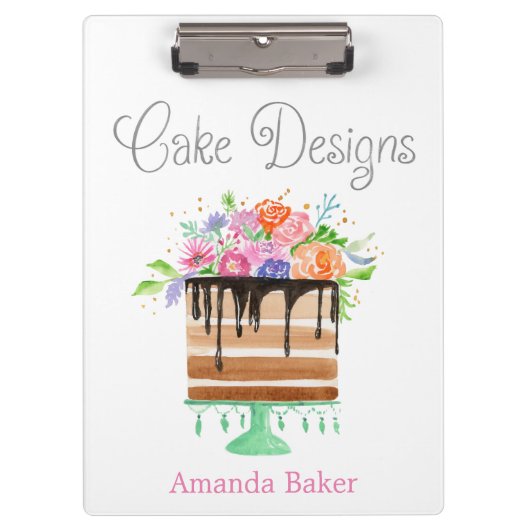 Logo für Blumenbezeichnungen für Wasserfarben Klemmbrett (Vorderseite)