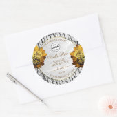 Logo für Blumenstraube-Etiketten mit weißem Baumba Runder Aufkleber (Umschlag)