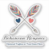Logo für Bohemische Pfeile und Herznamen Aufkleber (Vorderseite)