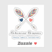 Logo für Bohemische Pfeile und Herznamen Aufkleber (Blatt)