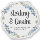 Logo für Bohemische Wasserfarben-Blumenpfeile Aufkleber (Vorderseite)