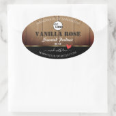 Logo für Braunholz-Grain-Produktverpackungen Ovaler Aufkleber (Tasche)