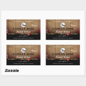 Logo für Braunholz-Grain-Produktverpackungen Rechteckiger Aufkleber (Blatt)