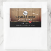 Logo für Braunholz-Grain-Produktverpackungen Rechteckiger Aufkleber (Tasche)