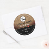 Logo für Braunholz-Grain-Produktverpackungen Runder Aufkleber (Umschlag)