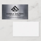 Logo für Buildtools | Metall gebürstet Visitenkarte (Vorne/Hinten)