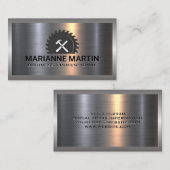 Logo für Buildtools | Metall-Hintergrund Visitenkarte (Vorne/Hinten)