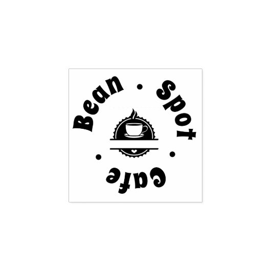Logo für Café-Kaffeetasse Gummistempel (Prägung)