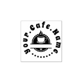 Logo für Café-Kaffeetasse Gummistempel (Prägung)