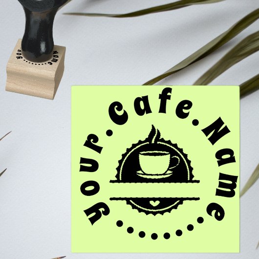 Logo für Café-Kaffeetasse Gummistempel