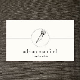 Logo für Calligraphy Nib für Creative Writer Visitenkarte