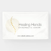 Logo für Chiropraktische Abstrakte Gold-Kreise Banner (Horizontal)