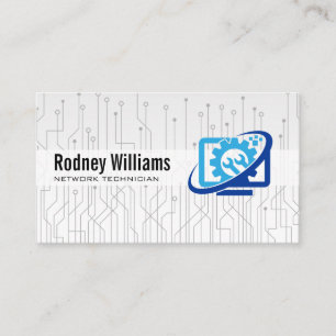 Logo für Computerreparaturen   Techniker Visitenkarte