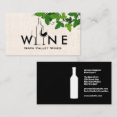 Logo für Creative Wine | Blätter Visitenkarte (Vorne/Hinten)