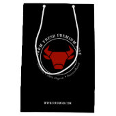 Logo für "Custom Fresh Premium Beef Business" Mittlere Geschenktüte (Rückseite)