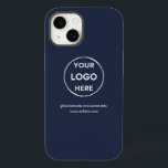 Logo für "Custom Navy Blue Business" Case-Mate iPhone 14 Hülle<br><div class="desc">Werben Sie Ihre Marke mit diesem anpassbaren OtterBox Iphone 14 Pro Case. Dieses Design enthält Ihr eigenes Logo und Social Media-Informationen sowie einen Raum für eine benutzerdefinierte Homepage-Adresse. Ideal für Werbegeschenke, Messen und andere Werbeveranstaltungen. Benötigen Sie Hilfe bei der Personalisierung? Kontaktieren Sie uns, indem Sie den unten stehenden Nachrichtenkopf benutzen,...</div>