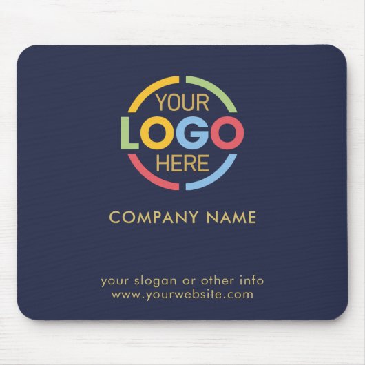 Logo für "Custom Navy Blue Company Business" Mousepad (Vorne)