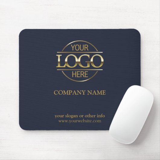 Logo für "Custom Navy Blue Promotions Company" Mousepad (Mit Mouse)