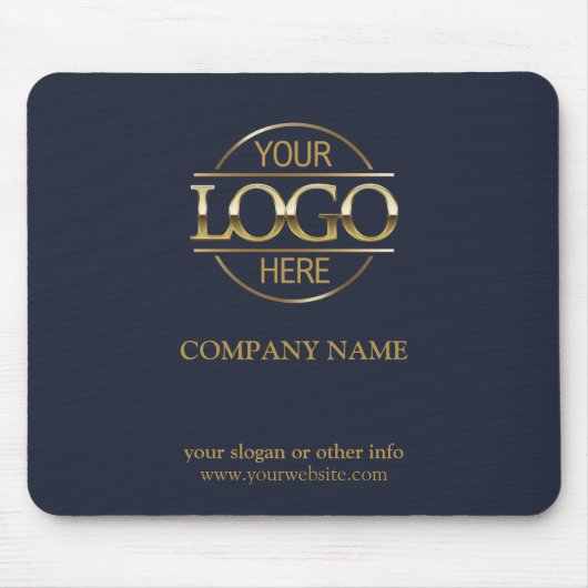 Logo für "Custom Navy Blue Promotions Company" Mousepad (Vorne)