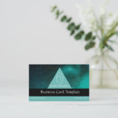 Logo für das aquamarine kosmische Ei-Symbol Visitenkarte (Stehend Vorderseite)