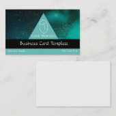 Logo für das aquamarine kosmische Ei-Symbol Visitenkarte (Vorne/Hinten)