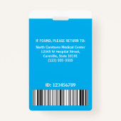 Logo für das benutzerdefinierte Foto-Bar für Krank Ausweis (Rückseite)