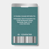 Logo für das benutzerdefinierte Foto-Computer-IT-M Ausweis (Back)