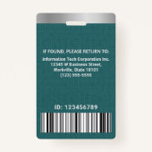 Logo für das benutzerdefinierte Foto-Computer-IT-M Ausweis (Rückseite)