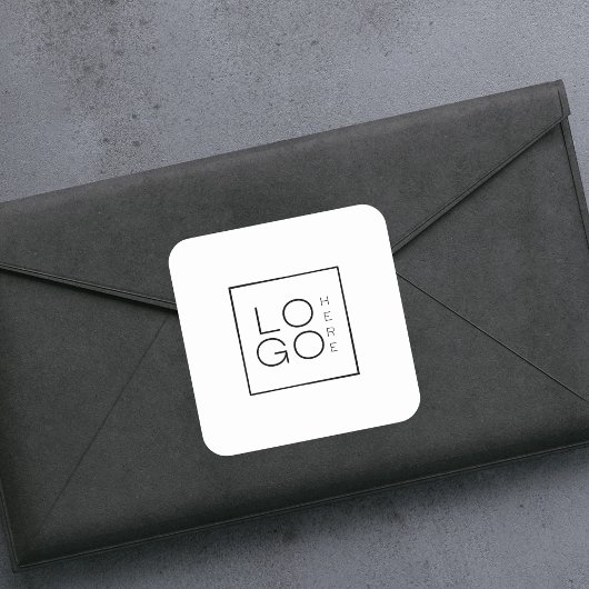 Logo für das benutzerdefinierte Geschäft Minimalis Quadratischer Aufkleber
