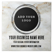 Logo für das benutzerdefinierte Geschäft Weiß und Fliese (Vorderseite)