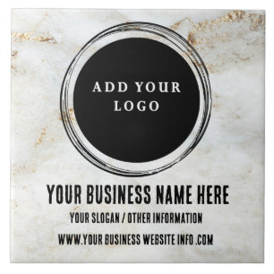 Logo für das benutzerdefinierte Geschäft Weiß und Fliese