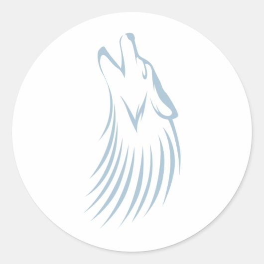 Logo für das benutzerdefinierte Howling-Coyote Runder Aufkleber (Vorderseite)