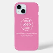 Logo für das benutzerdefinierte Rosa-Geschäft Case-Mate iPhone Hülle (Rückseite)