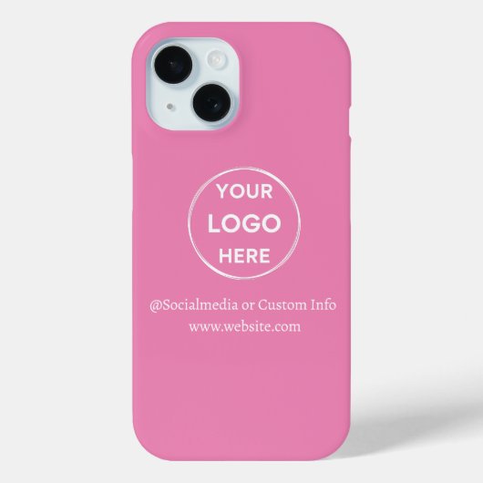 Logo für das benutzerdefinierte Rosa-Geschäft Case-Mate iPhone Hülle (Rückseite)