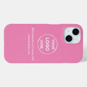 Logo für das benutzerdefinierte Rosa-Geschäft Case-Mate iPhone Hülle (Rückseite (Horizontal))