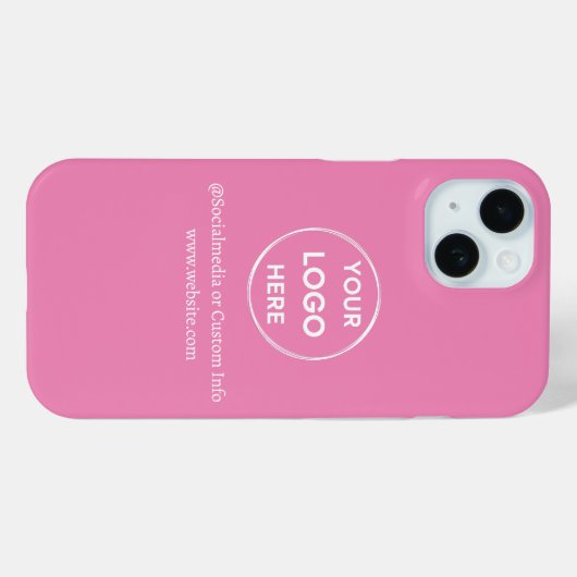 Logo für das benutzerdefinierte Rosa-Geschäft Case-Mate iPhone Hülle (Rückseite (Horizontal))
