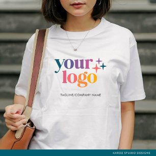 Logo für das benutzerdefinierte Unternehmen - Weiß T-Shirt