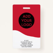 Logo für das beruflich bearbeitbare rote Foto Ausweis (Rückseite)