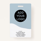 Logo für das berufliche bearbeitbare blaue Foto Ausweis (Rückseite)