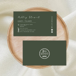 Logo für das Berufliche Minimalistische Waldgrün-B Visitenkarte