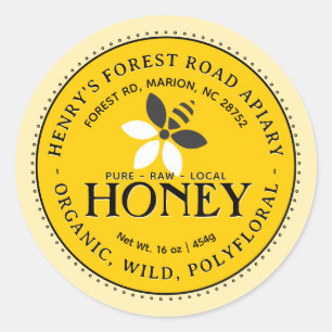 Logo für das Bio Honiglabel Bee and Blume Runder Aufkleber