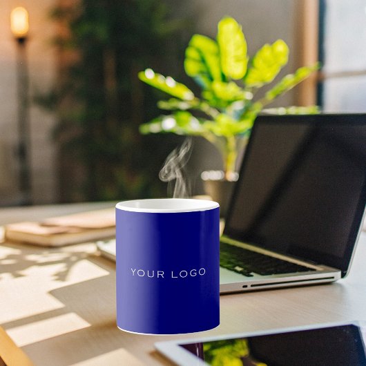 Logo für das blaue Unternehmen Kaffeetasse