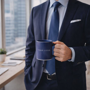 Logo für das blaue Unternehmen Tasse