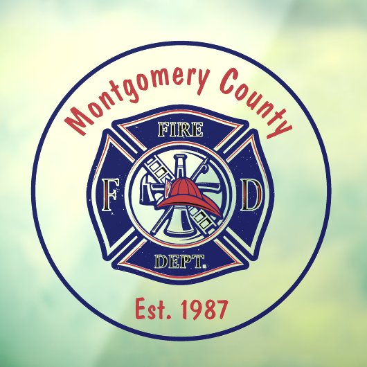 Logo für das Blue Firefighter-Abzeichen Fensteraufkleber (Blatt 3)