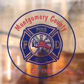 Logo für das Blue Firefighter-Abzeichen Fensteraufkleber (Blatt 2)